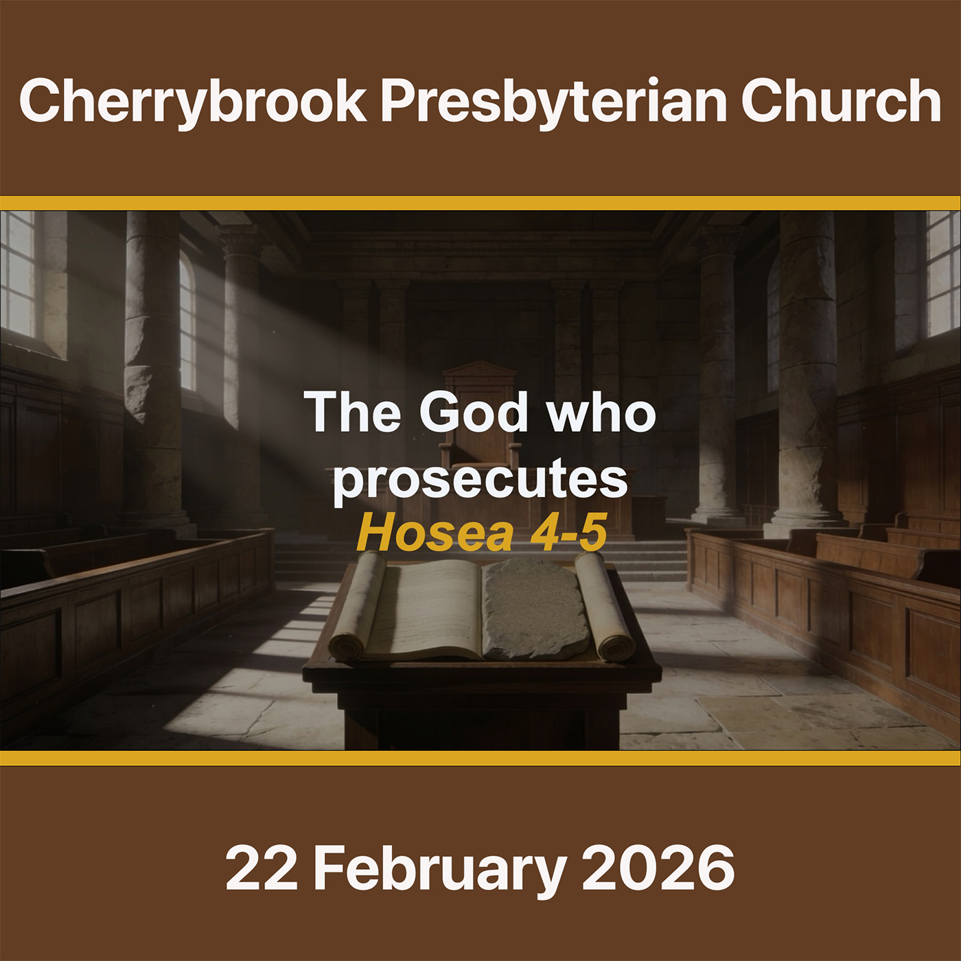The God who prosecutes