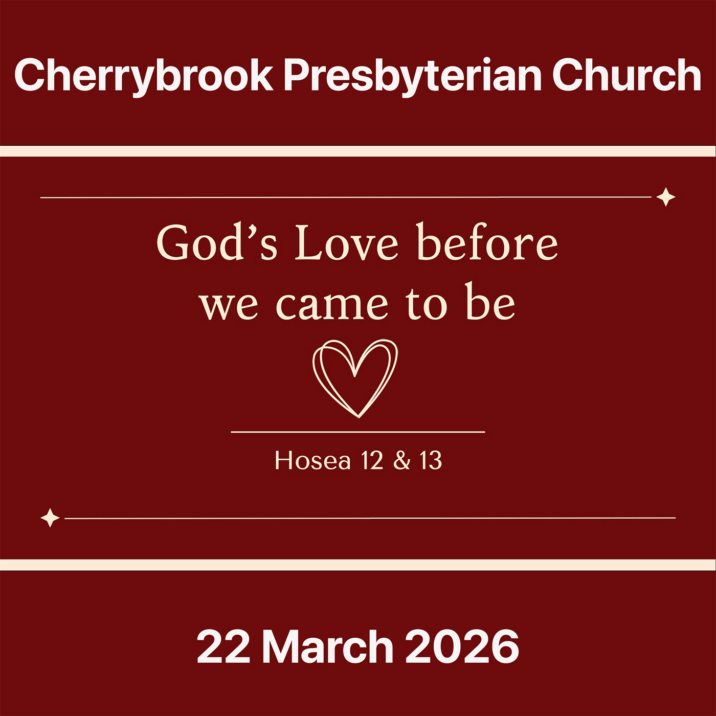 God's Love Before We Came To Be