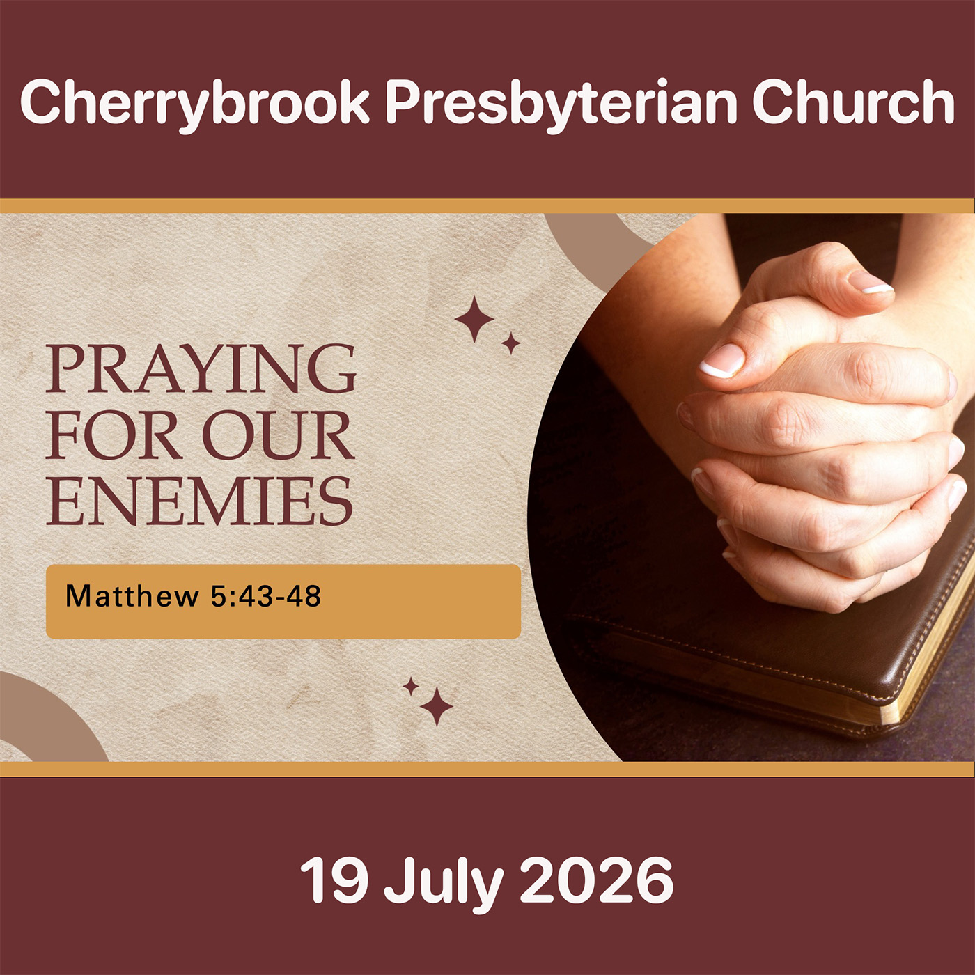 Praying for our enemies