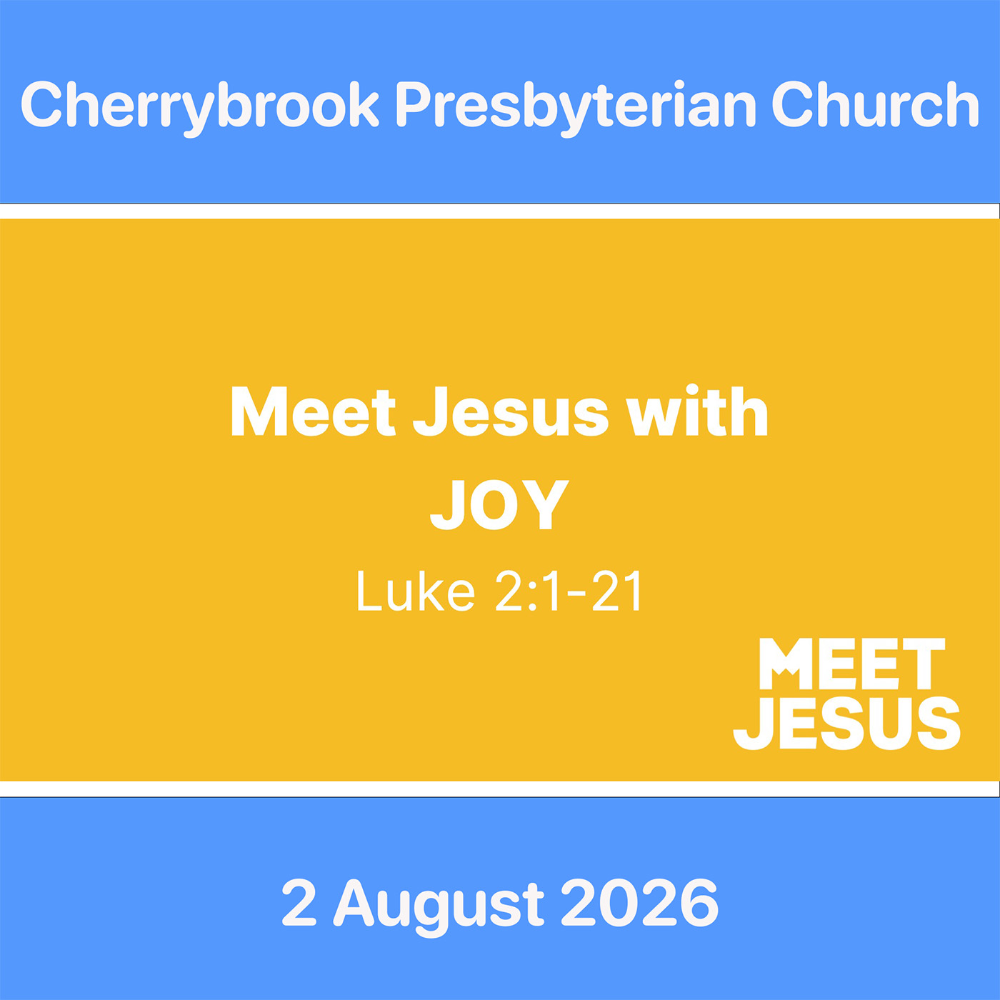 Meet Jesus with Joy